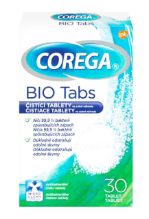 Corega antibacterial cleaning tablets for dentures 30 pcs